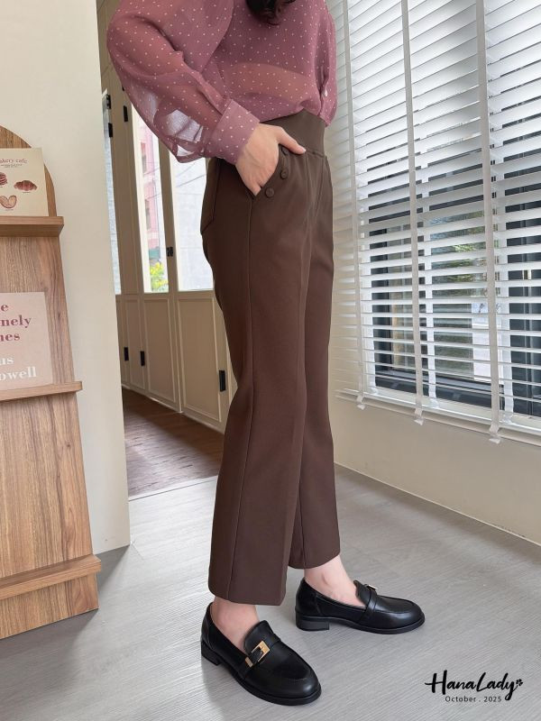 WTA21 收腹設計雙扣西裝褲 