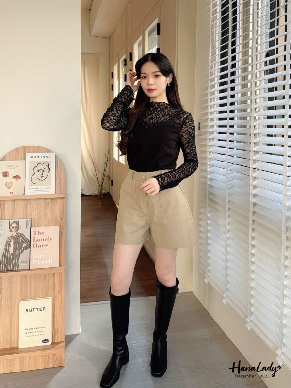 WQA10 雕花蕾絲馬甲線上衣 