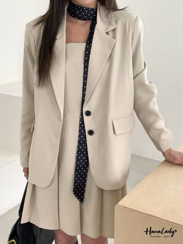 WTA10 簡約後開衩雙口袋西外 