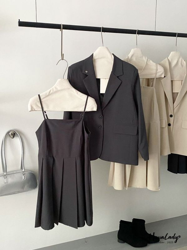 WTA10 簡約後開衩雙口袋西外 