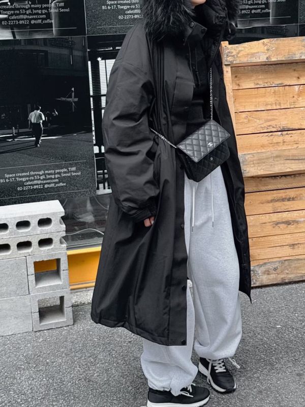 WQB33 冬天不怕冷鴨絨浣熊毛外套 