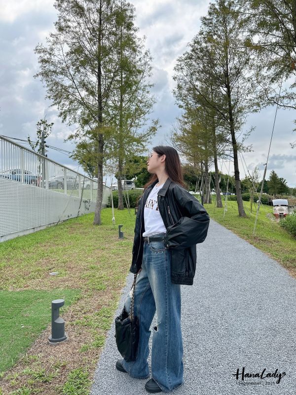 WKA70 超高回頭率刷破鉚釘寬褲 