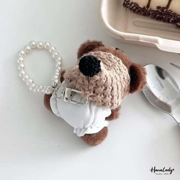 WTB13 可愛熊熊兔兔珍珠吊飾 