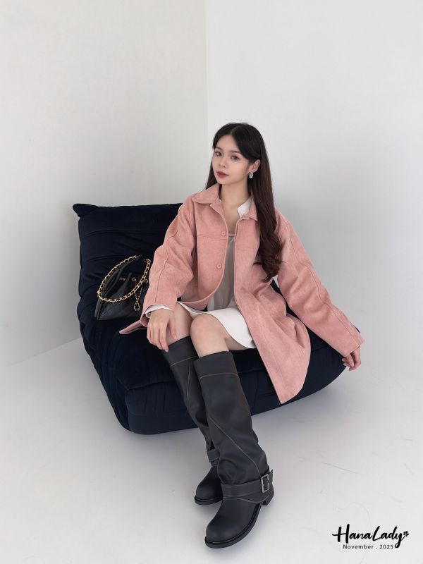 WJB28 韓國質感皮革褲管靴 