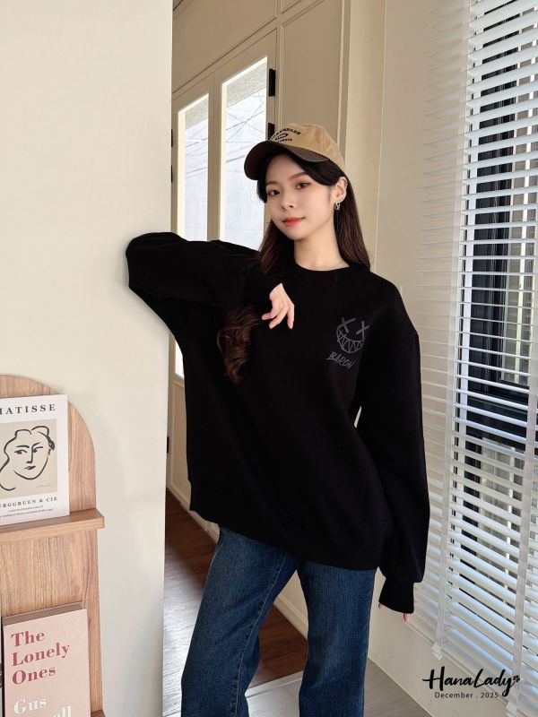 WQB17 男款瑩光塗鴉厚磅內刷毛T 