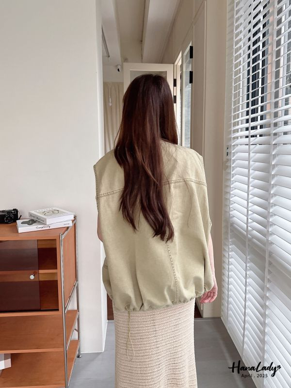 WFA77 寬鬆設計感車線質感背心 正韓 韓國服飾 韓國連線