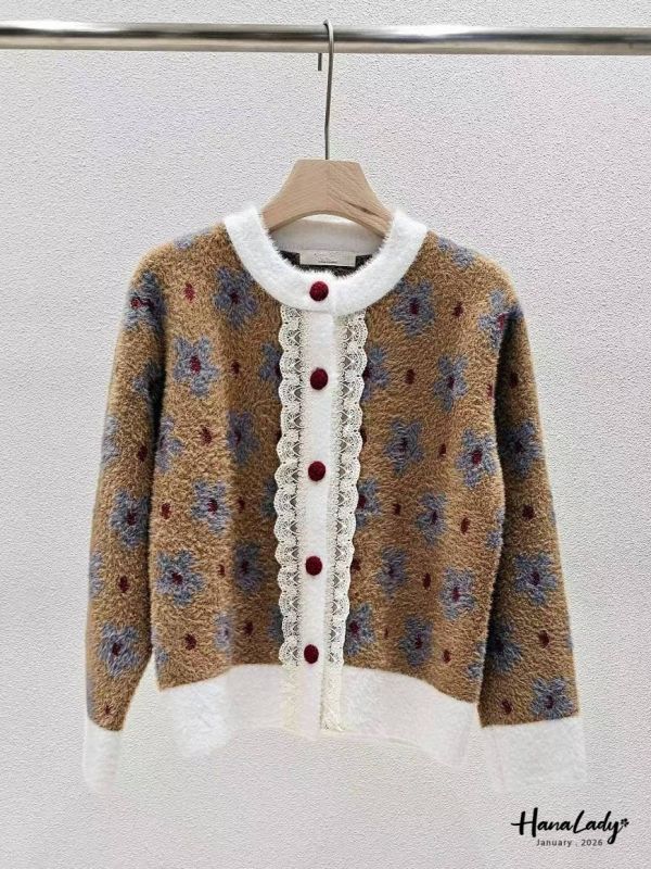 LEA05 復古日系超親膚花花上衣 