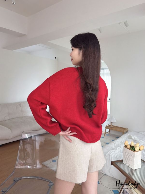 WJA31 超Q蝴蝶結針織上衣 