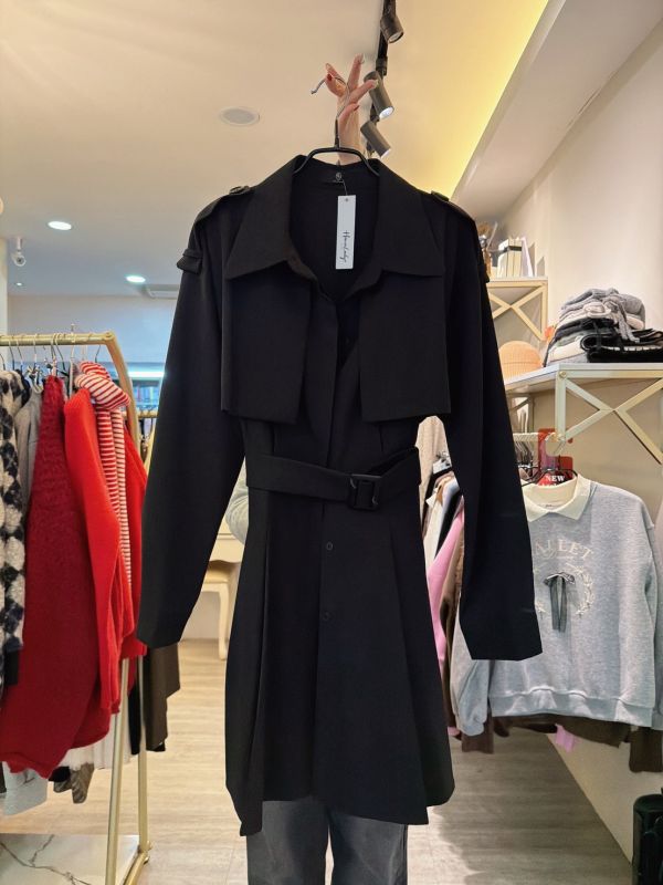 WJA60 精緻女孩的收腰百摺短洋 