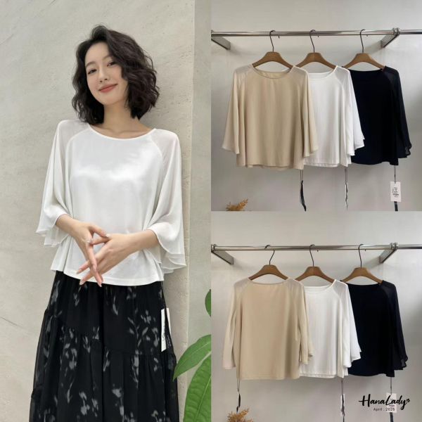 LFB15 廣州選品浪漫飄逸手袖上衣 