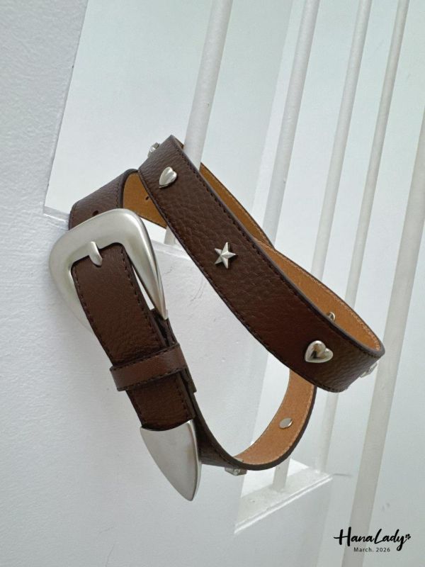 LSA64 牛皮鉚釘設計腰帶 