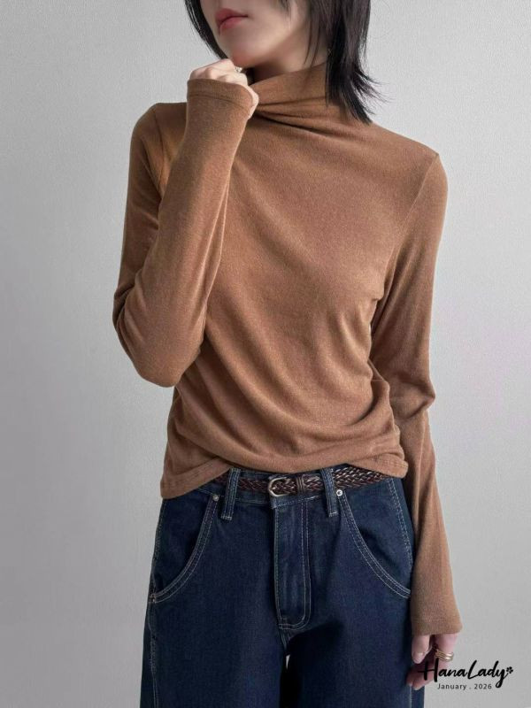 LEA73 純色立領親膚棉上衣 