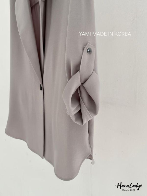 LFA02 釦袖設計翻領休閒雪紡西外 