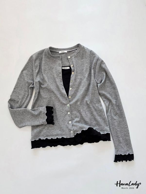 LSA33 Q擺知性排釦上衣 