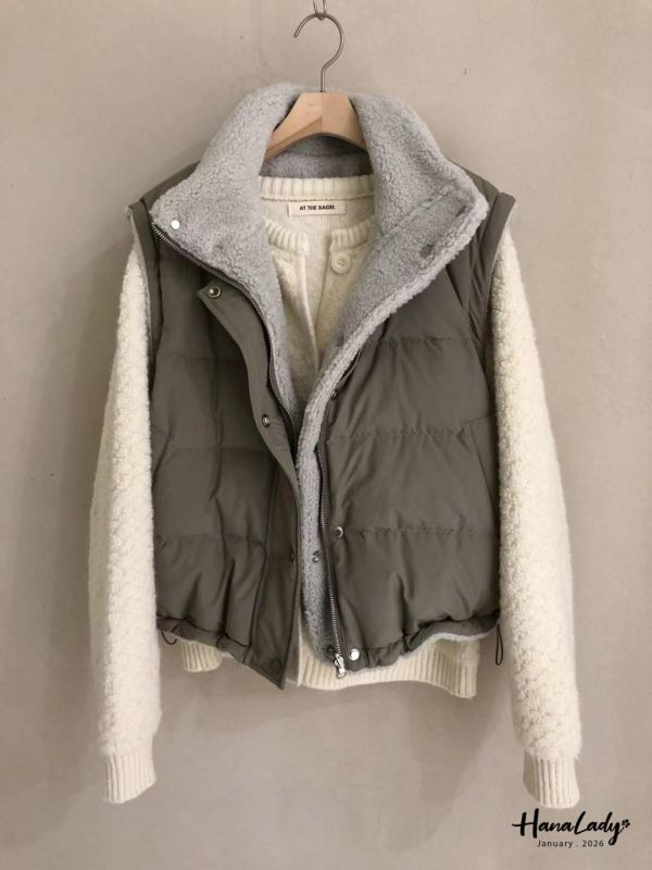 LEB01 雙面都能穿羊羔毛鋪棉外 