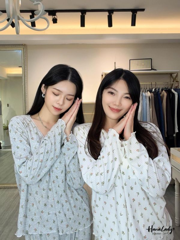 LTA59 可愛小花朵Q邊BRA睡衣套裝 