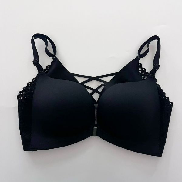 WQB56 韓國前扣式蕾絲美背厚墊內衣 