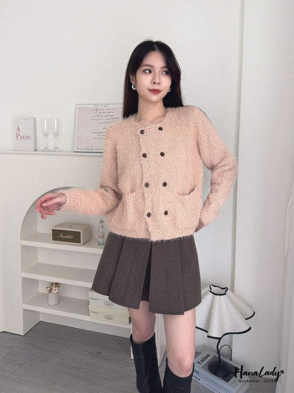 WJA03 超級親膚絨毛木紋釦衫 