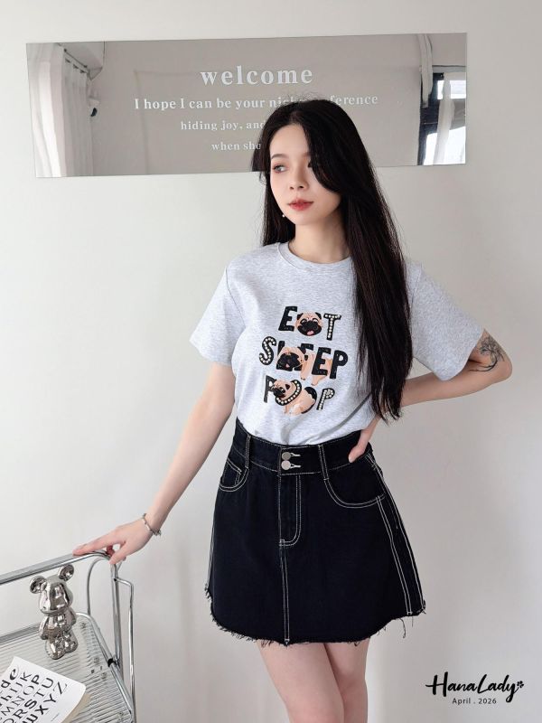 LFA94 狗日子釘珠棉T 