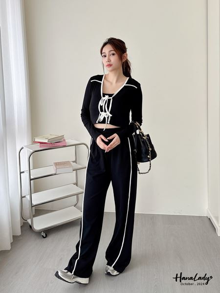 FTA43 簡約線條綁帶上衣 