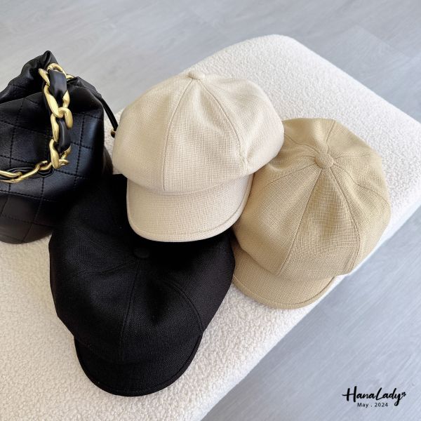 FWB33 質感帆布報童帽 