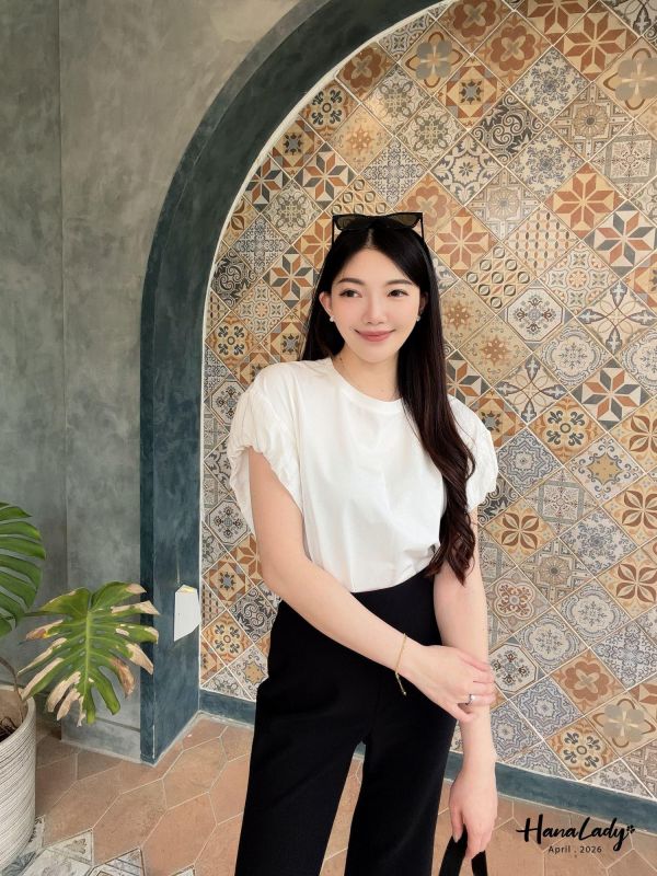 LFB17 廣州選品縮繩袖設計上衣 