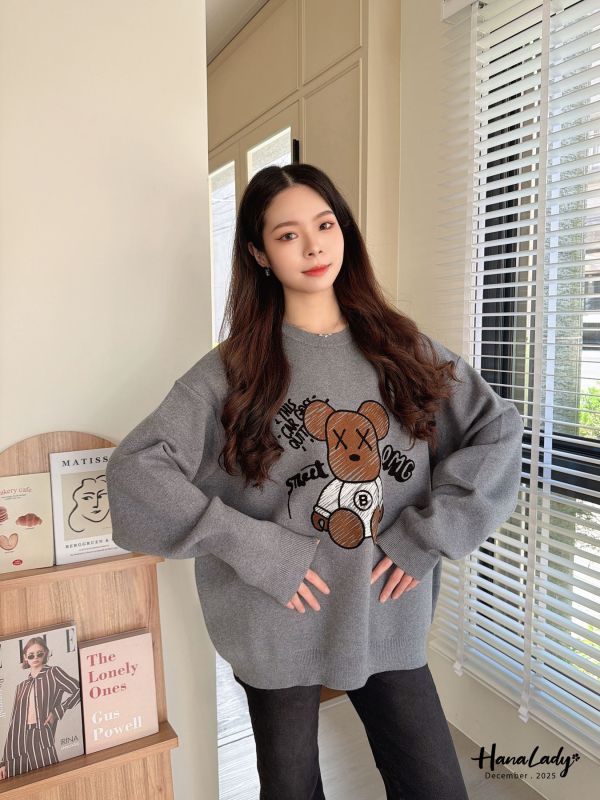 WQB18 男款暴力熊厚磅針織上衣 