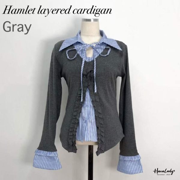 WJA69 y2k風超美直條拼接上衣 