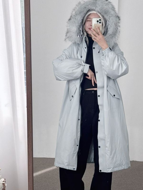 WQB33 冬天不怕冷鴨絨浣熊毛外套 