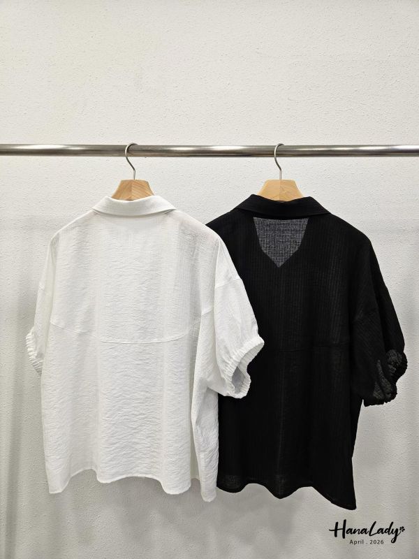 LFA52 俐落感排釦翻領衫 