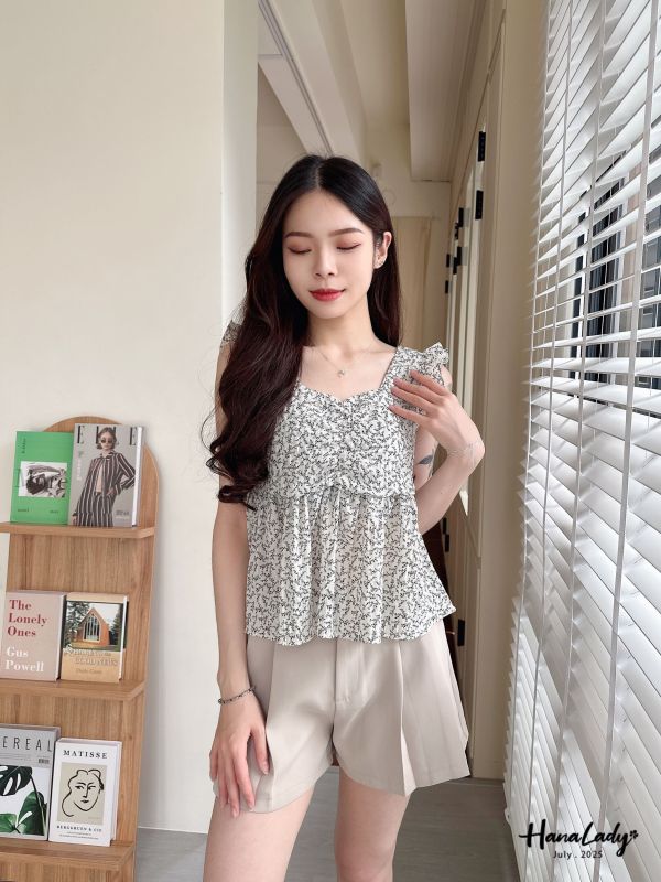 WCA12 木棉花美背綁結上衣 