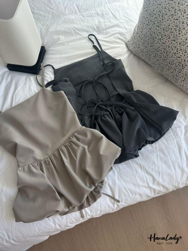 LFB08 美背綁結雲朵上衣 