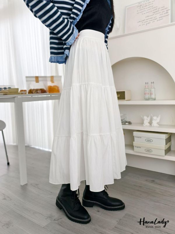 LSA60 浪漫百搭層次長裙 