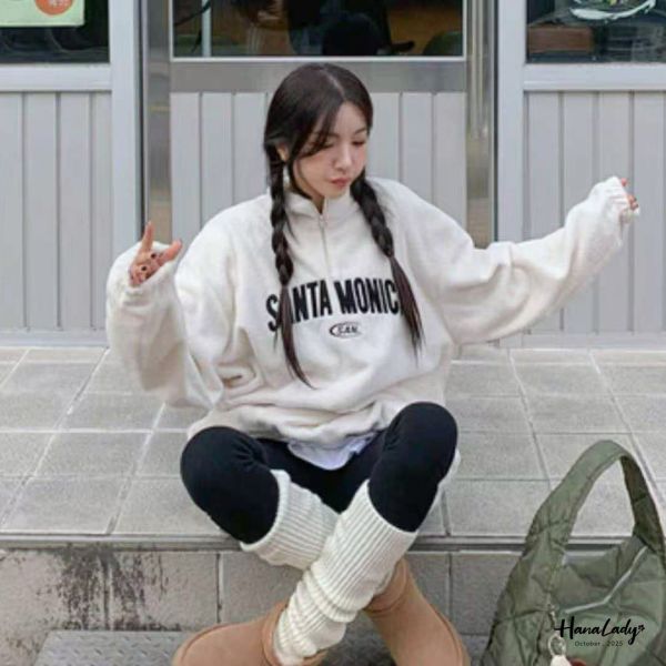 WJB18 超舒服刺繡OVERSIZE刷毛T 