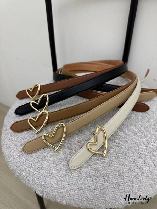 WKA85 簍空愛心牛皮腰帶 