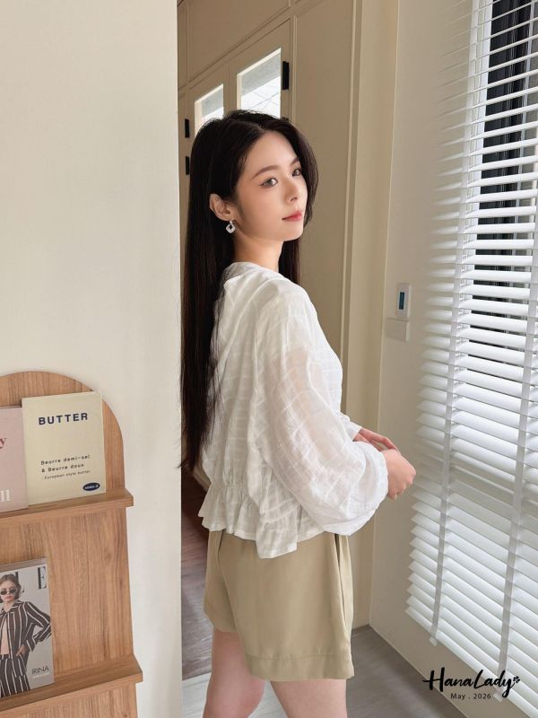 LWA36 格紋布連帽排釦上衣 