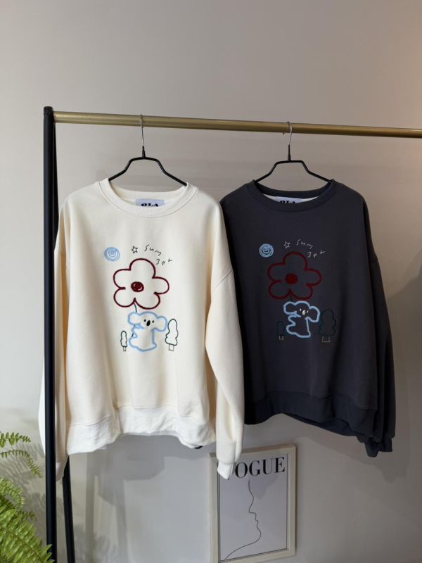 LEA47 立體刺繡無尾熊花花T 