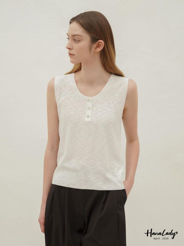 LFB02 三釦設計針織背心 