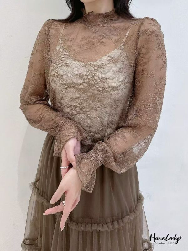 WTA27 微美小性感透蕾絲上衣 