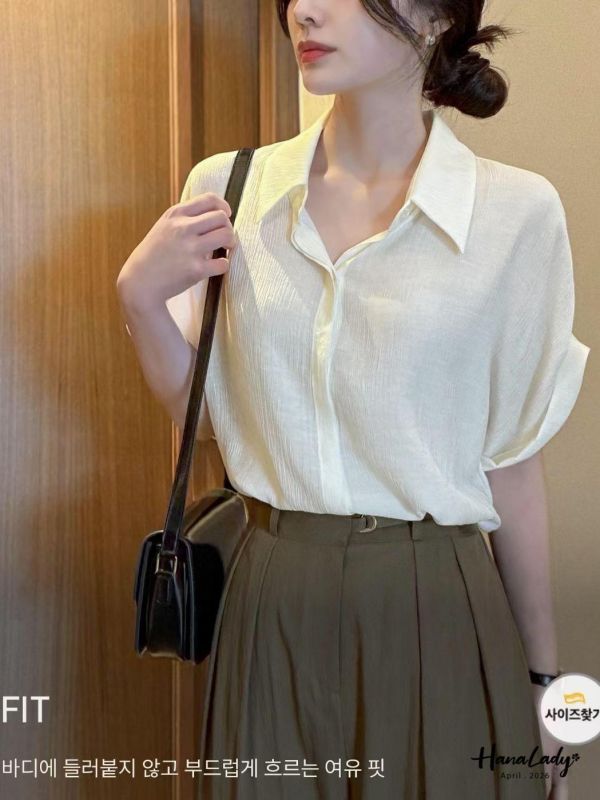 LFA19 簡約親膚造型袖口襯衫 