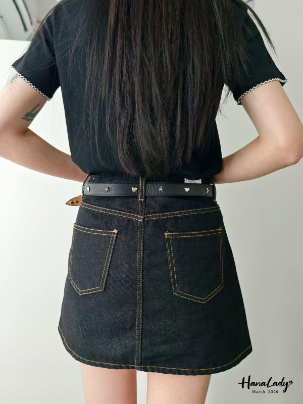 LSA64 牛皮鉚釘設計腰帶 