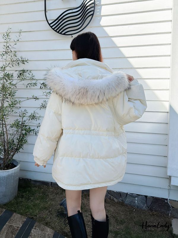 WJB43 必收狐狸毛鴨絨外套毛可拆 