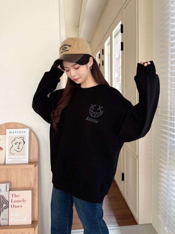 WQB17 男款瑩光塗鴉厚磅內刷毛T 