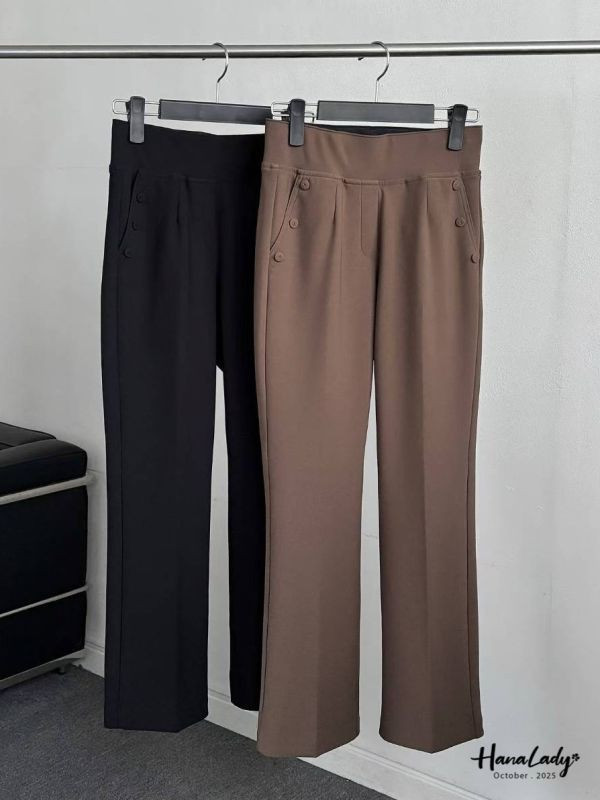 WTA21 收腹設計雙扣西裝褲 