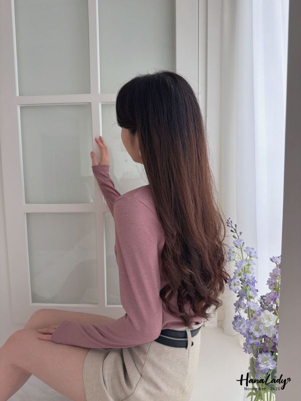 WJA66 簡約抓皺內搭上衣 