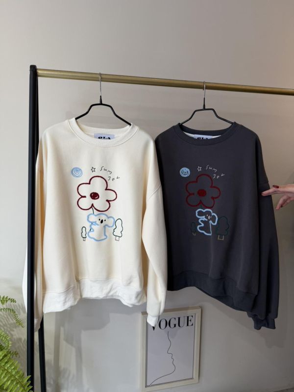 LEA47 立體刺繡無尾熊花花T 