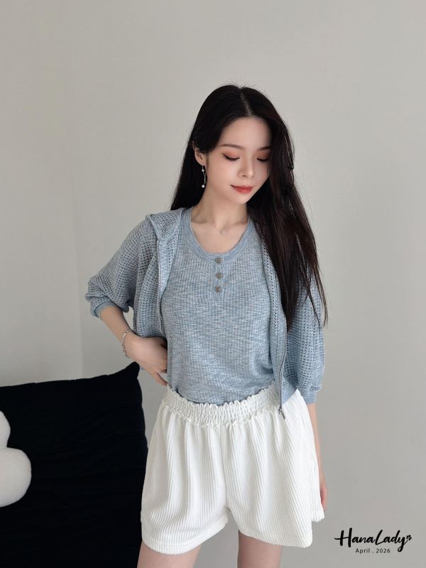 LFB02 三釦設計針織背心 