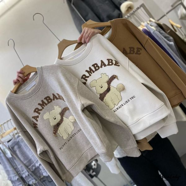 LEA36 超Q立體小狗棉絨親膚上衣 