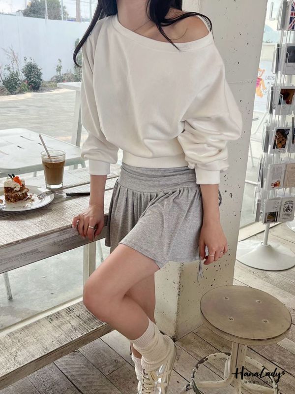 LEA74 簡約休閒斜領T 