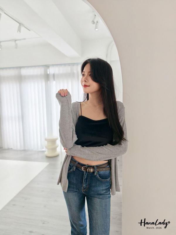 LSA35 溫柔貝殼排釦針織衫 